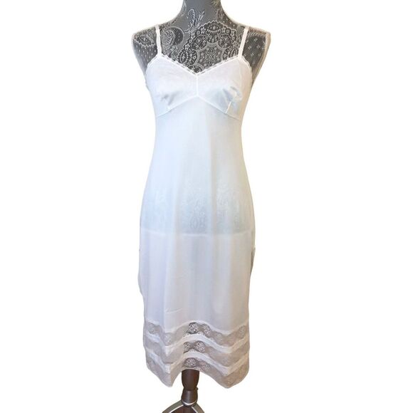 Vintage Gossard Artemis Ladies White Slip Size 34 Unionmade‎ - Picture 1 of 5